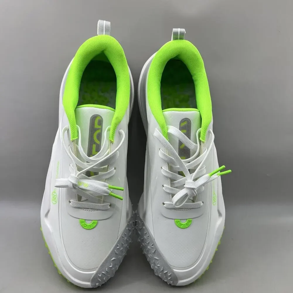 G/FORE G/18 Spikeless Golf Shoes Men Size 15 White Neon Green Comfort Sneakers